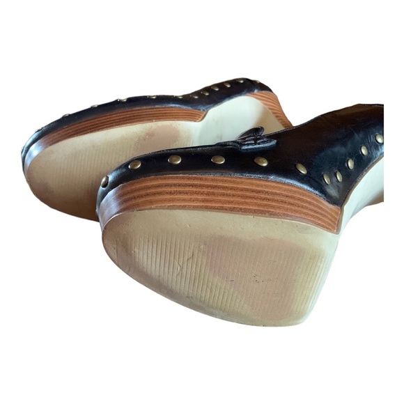 Enzo Angiolini Black Women's Pumps - Size 7.5M - Edgy Metal Studs - Picture 6 of 10